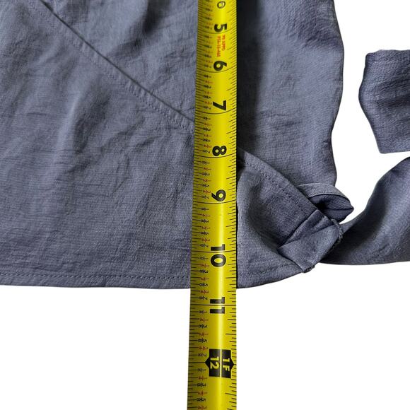 Express Blue Wrap Around Crop Top Women's Size XS | 63-3-2 - Picture 5 of 5